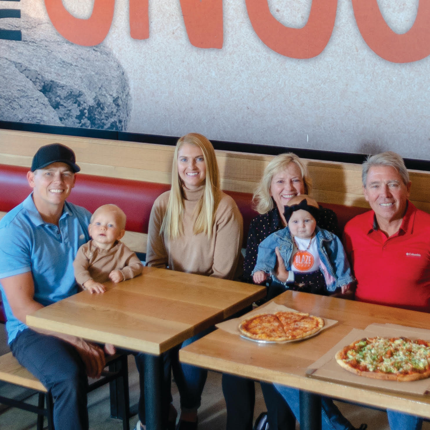 SBA, family at Blaze Pizza